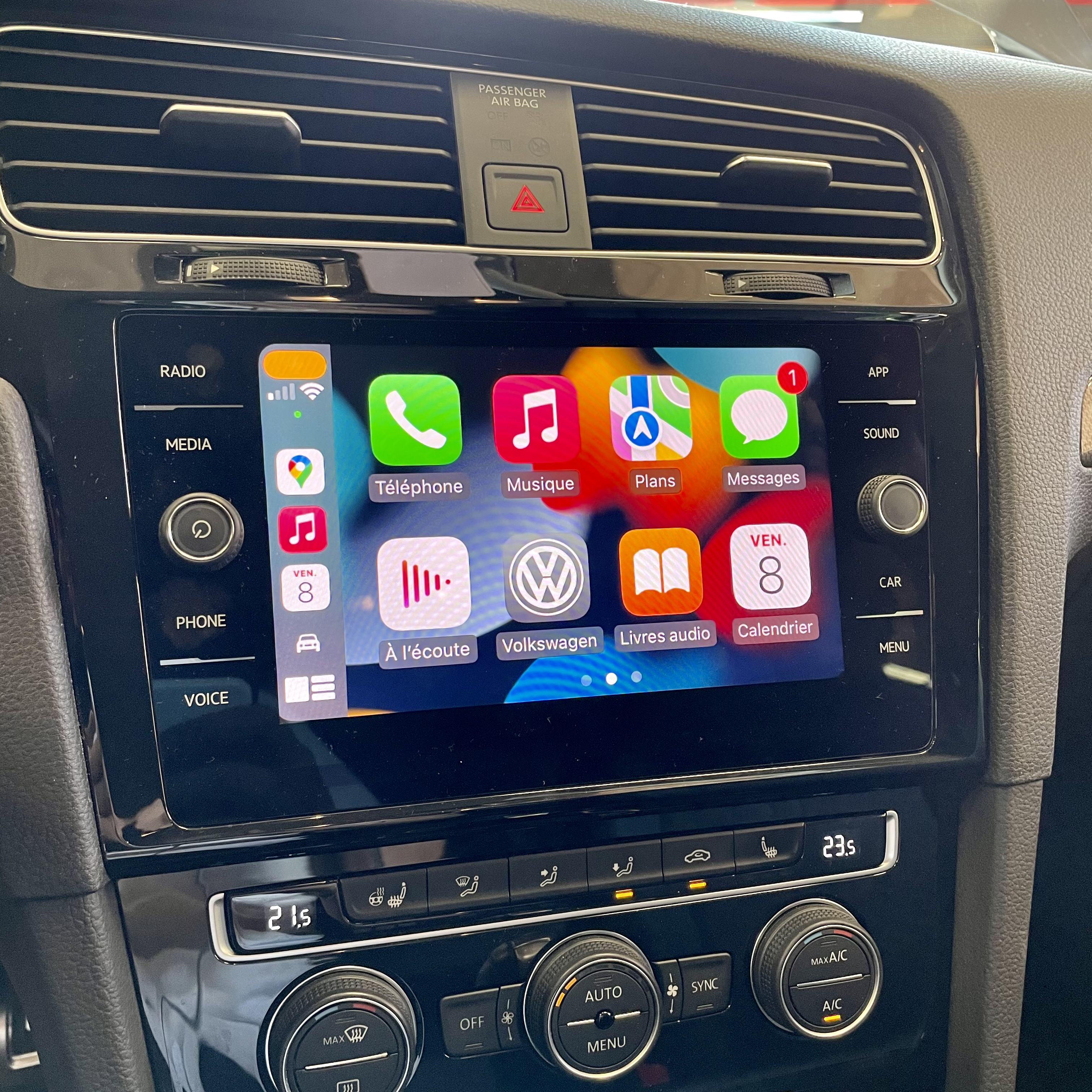 CarPlay VW Delphi - Interface principale