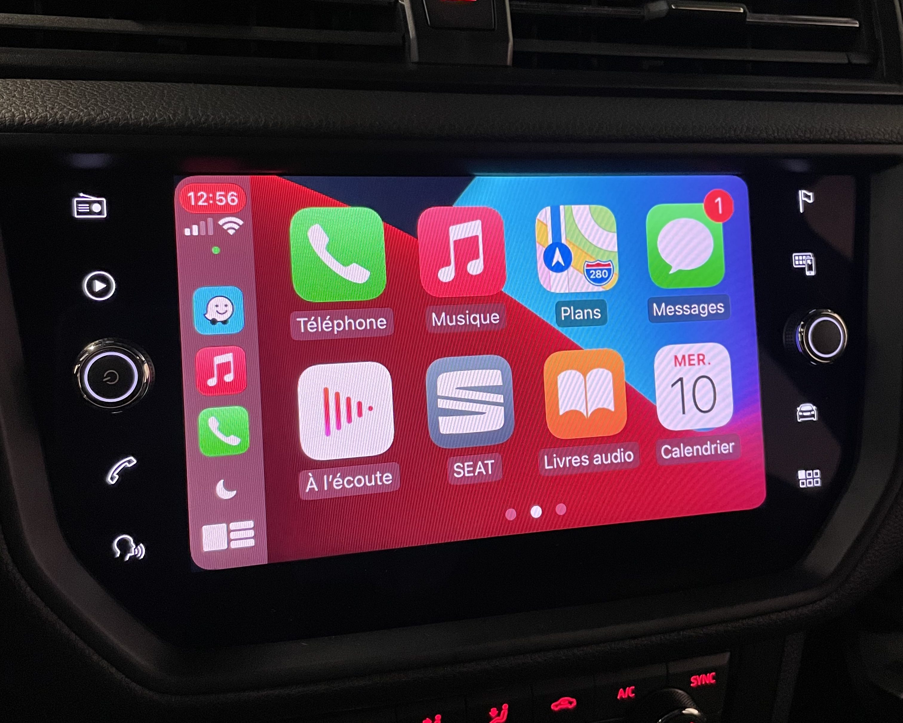 CarPlay Skoda Technisat - Menu applications